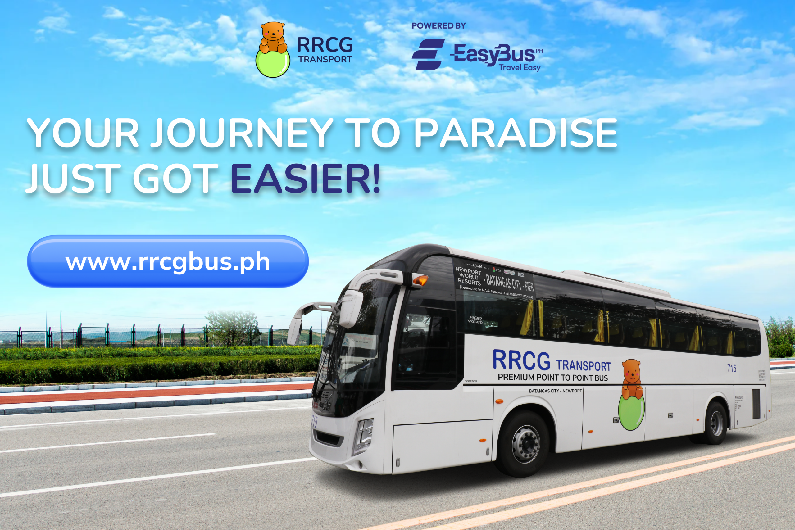 RRCG Transport Mobile Banner - Your journey to paradise just got easier